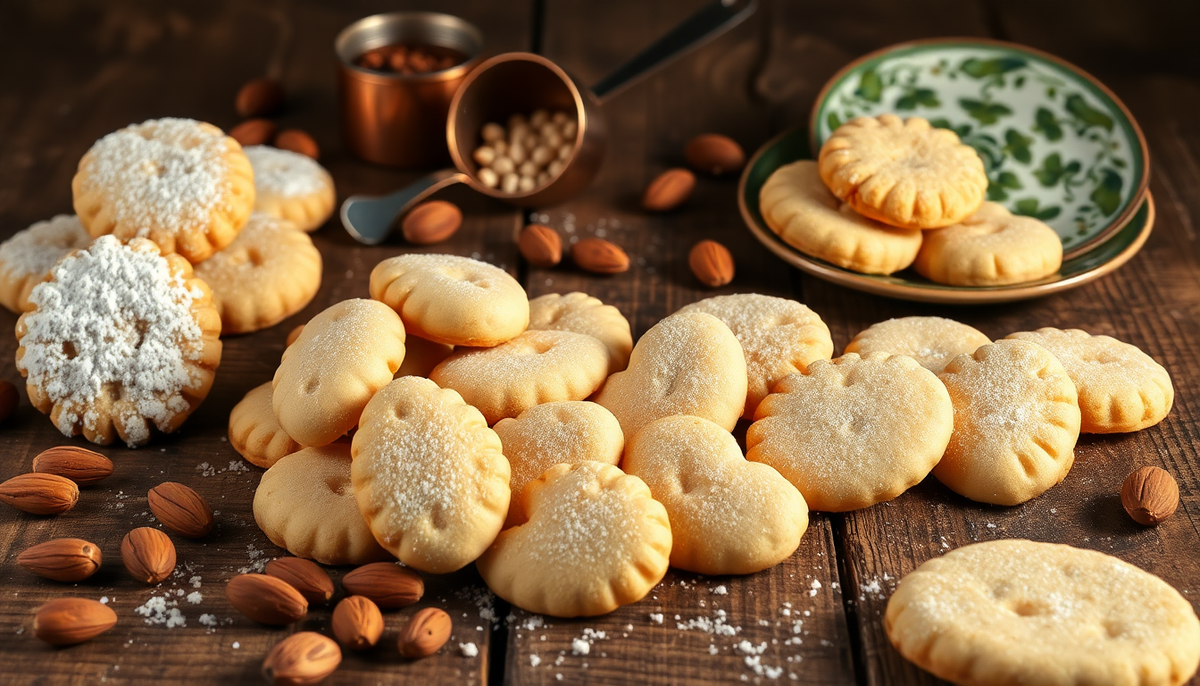 Assortiment d’amaretti italiens — biscuits aux amandes moelleux et croquants, spécialités artisanales de différentes régions d’Italie, à découvrir sur EasyGusto.fr.
