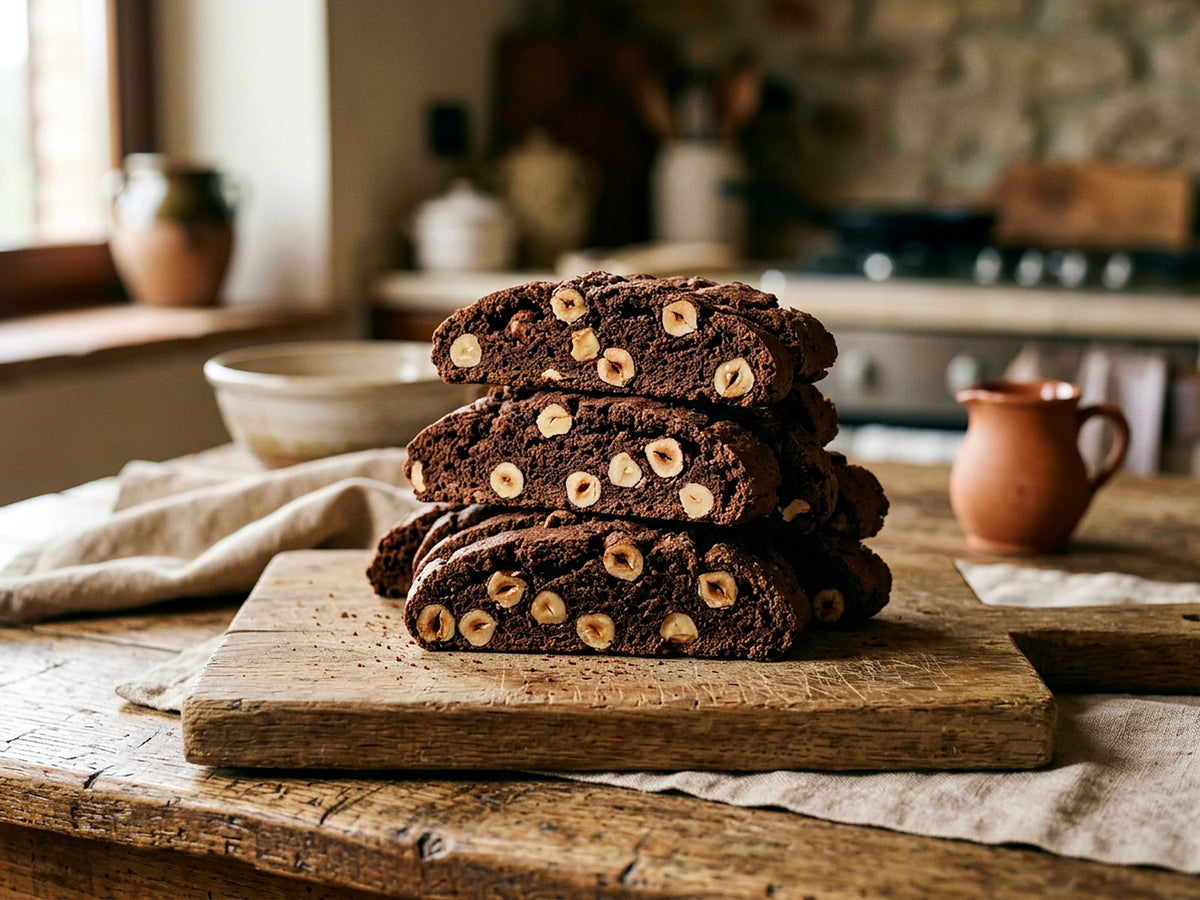 Cantucci au cacao et aux noisettes