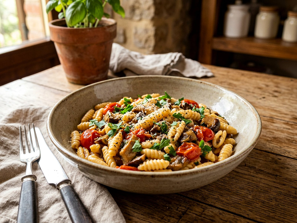 Cavatelli maison aux champignons et aux cèpes