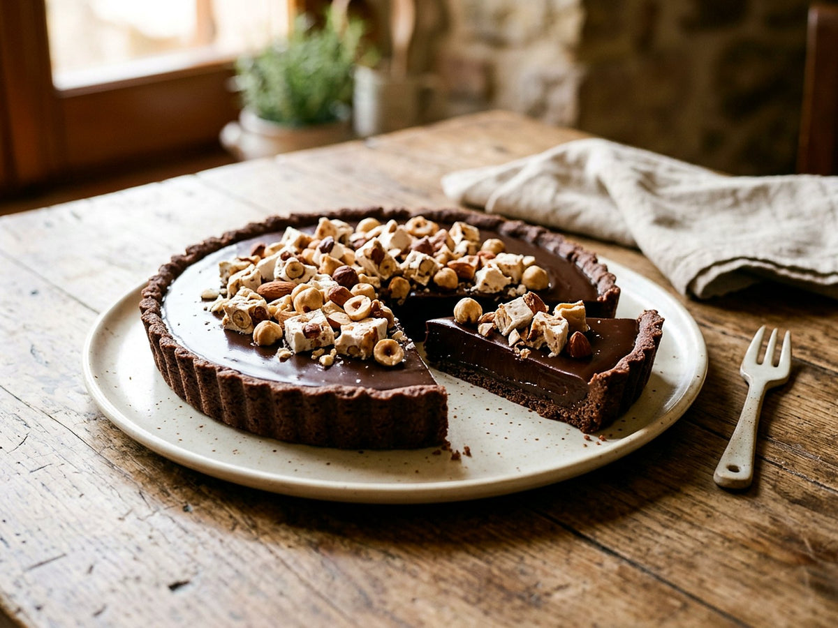Crostata au chocolat et au torrone