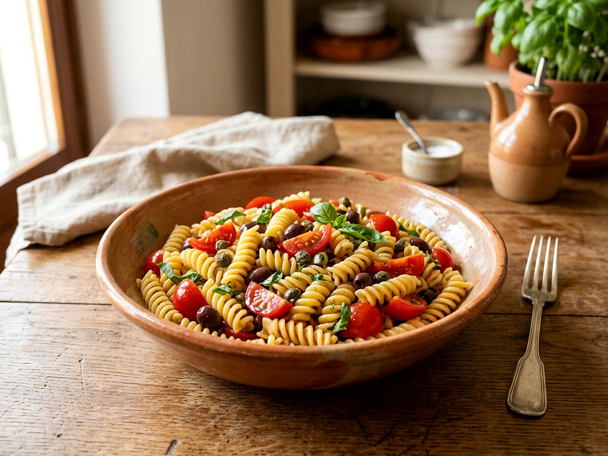 Fusilli de maïs et riz alla crudaiola
