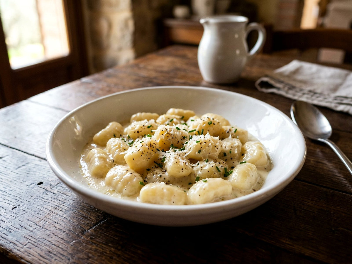 Gnocchi à la crème de truffe blanche