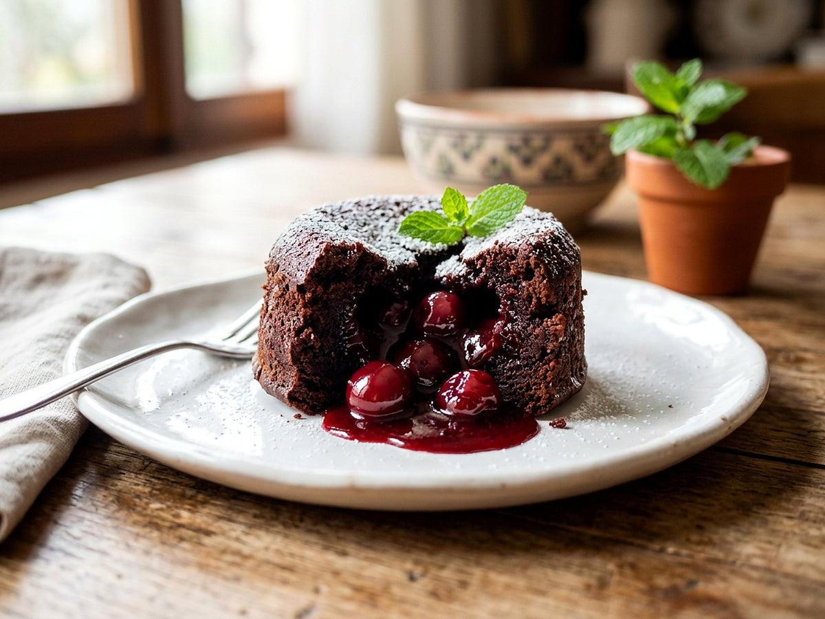 Moelleux au chocolat, cœur d'amarena