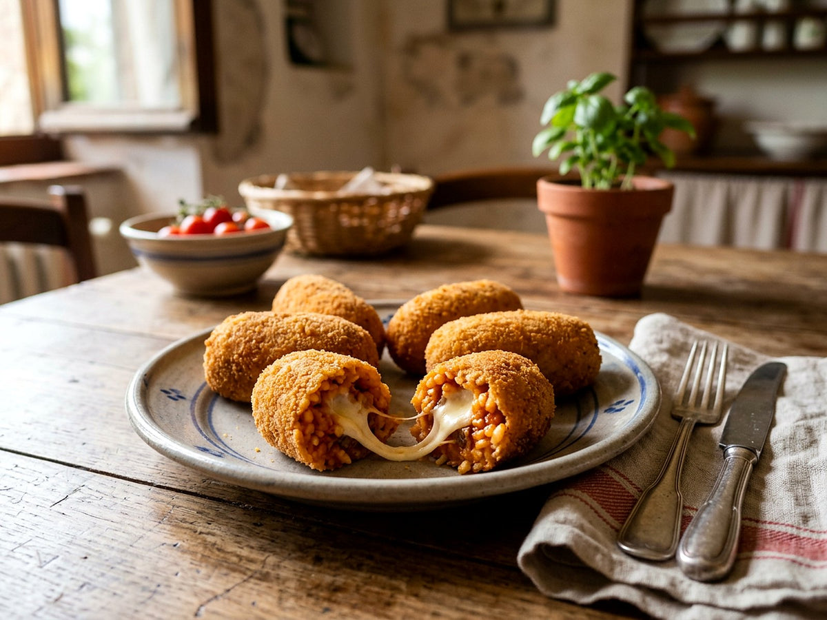 Supplì romains à la tomate et cœur de mozzarella