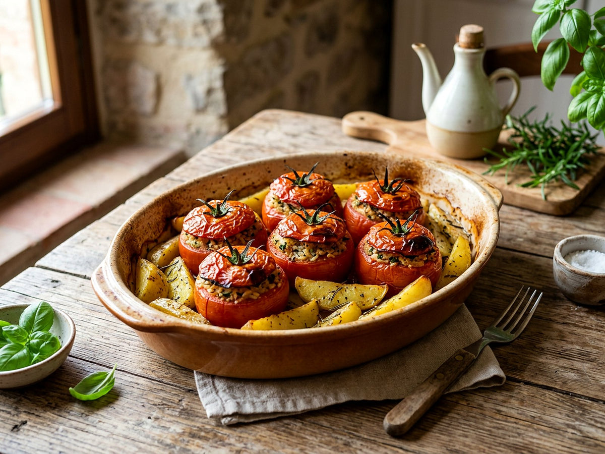 Tomates farcies au riz à la romaine