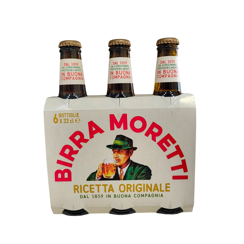 Pack de 6 bouteilles Birra Moretti 33 cl, savourez toute l’authenticité de la célèbre birra moretti italienne.
