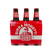 Pack de 3 bouteilles de Bière Rousse Birra Moretti 33 cl, l’expérience unique d’une bière rousse italienne pleine de saveurs.