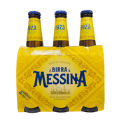 Bière Messina 33cl six-pack featuring classic recipe and 1923 label.