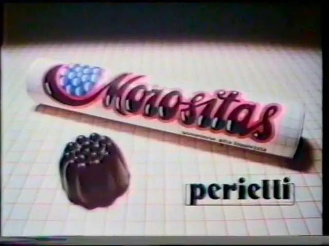 Emballage de bonbons à la réglisse Morositas à la texture gommeuse, design rose et bleu vif, 34g.