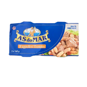 Thon aux Haricots Blancs As Do Mar 320g en gros plan - Boîte de conserve vue de face