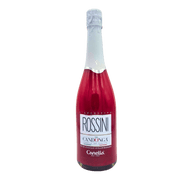 Bouteille de cocktail rossini L'Aperitivo Rossini Candonga avec fraises italiennes, 75cl, 5% vol, idéal pour toutes occasions.
