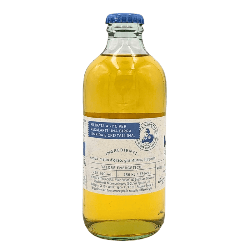 Bière Moretti Filtrée à Froid 30cl en bouteille, une bière blonde italienne pure et rafraîchissante.