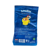 Vue arrière du paquet de cookies Gocciole LunaCioc Divella 350 g, mettant en avant le design authentique du cookie italien.