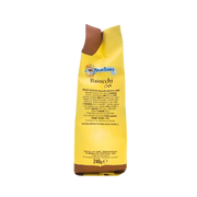 Liste des ingrédients des biscuits Baiocchi Caffè, indiquant la crème à la noisette et au café.