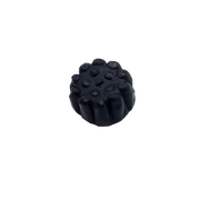 Bonbon réglisse Morositas en forme de bonbon gommeux, sans sucre ajouté, de couleur noire, 34g.