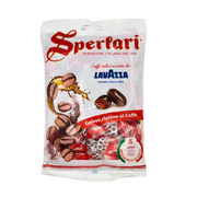 Emballage des bonbons Café Lavazza Sperlari 175 g, bonbons italiens au café par Sperlari et Lavazza, vue avant.