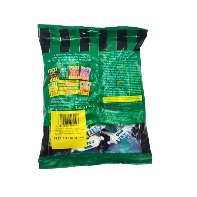 Bonbons réglisse menthe Elah 150g sans gluten, emballage vert