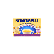 Image de la face avant de la boite de camomille Bonomelli avec melatonine, 14 sachets, 35g