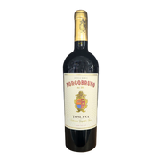 Bouteille de vin rouge toscan Borgobruno Toscane IGP 75 cl, vin italien élégant et riche en saveurs, idéal pour les amateurs de vins de Toscane.