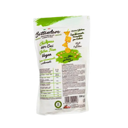 Vue arrière du paquet de crackers sans gluten et vegan Bottondoro 200 g, présentant les ingrédients naturels et les informations nutritionnelles.