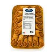 Cannoli siciliens au chocolat D’Addezio 1 kg – Pâtisserie italienne, délice chocolaté dans une coque dorée et croustillante.