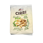 Cirri Crostini vegan non fritti 200 g, snack sain à l’huile d’olive extra vierge, sans gluten.