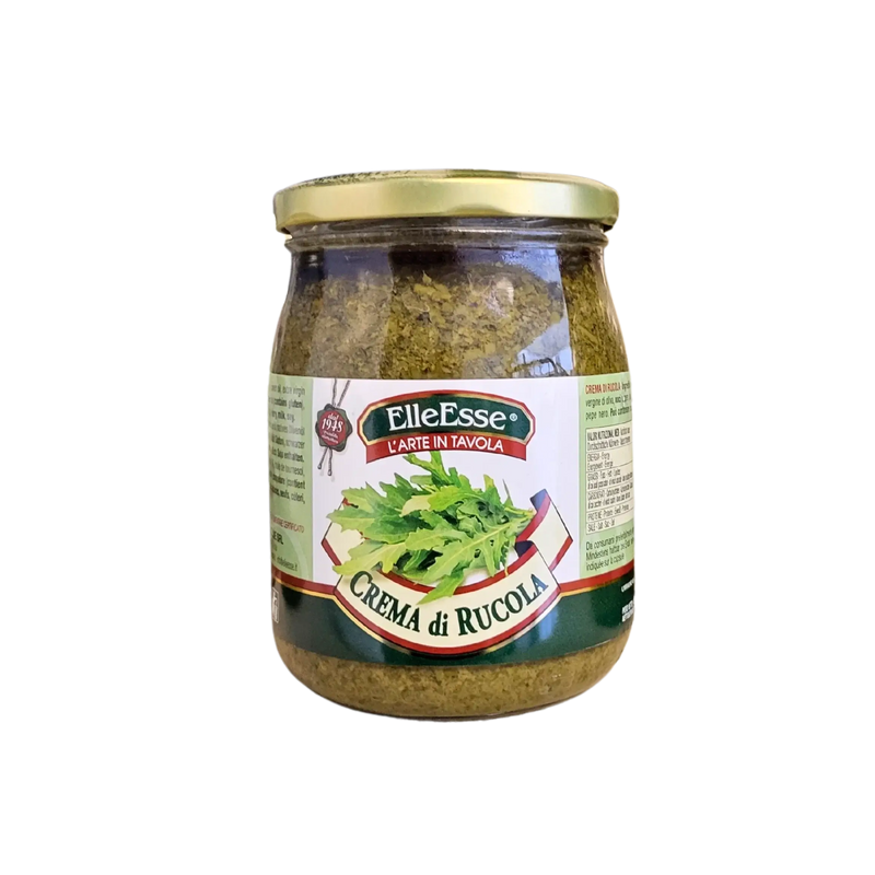Pot de creme de roquette ElleEsse 520g, sauce aromatique idéale pour plats italiens.