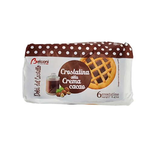 Biscuits Tartelettes Chocolat Noisette Crostatina Balconi 240g