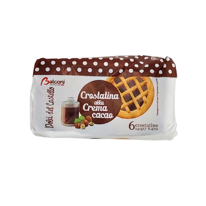 Biscuits Tartelettes Chocolat Noisette Crostatina Balconi 240g