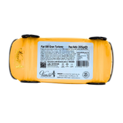 Vue du dessous de la maquette Fiat 500 Gran Turismo, avec étiquette des ingrédients et informations nutritionnelles.