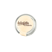 Couvercle de Crème d’Amande Sicilienne Dolcefetta alla Mandorla 180g, produit gourmet avec amandes, texture onctueuse et raffinée.