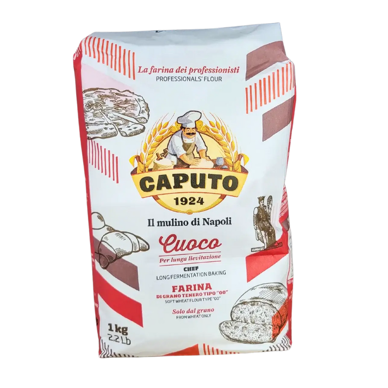 Sac de farine Caputo 1kg type 00 pour longue fermentation, tradition napolitaine depuis 1924