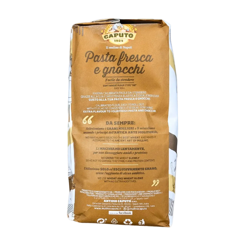 Sac de farine type 00 Caputo 5kg pour pâtes et gnocchis artisanaux
