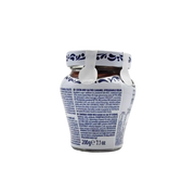 Pot de Pâte à Tartiner au Caramel Beurre Salé Fabbri 200g, dos du pot avec étiquette.