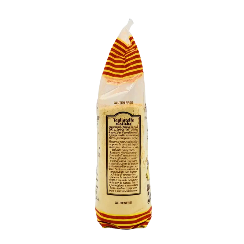 Emballage de farine de pois chiches Moline Lanone 500g, sans gluten, pour recettes italiennes et françaises comme farinata et socca.