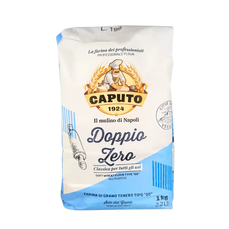 Paquet de farine Caputo 00 1kg, idéale pour pâtes et pains aérés, Mouture italienne Doppio Zero