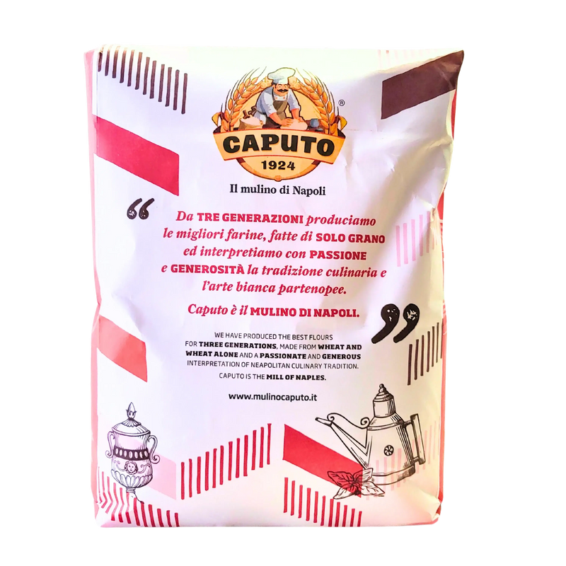 Paquet de 5kg de farine caputo Type "00" saccorosso, célèbre moulin napolitain, qualité supérieure pour gastronomie, tradition culinaire.