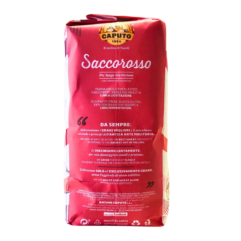 Farine Type "00" saccorosso Caputo 5kg, produit haut de gamme pour la gastronomie, renommée de Naples, farine caputo.