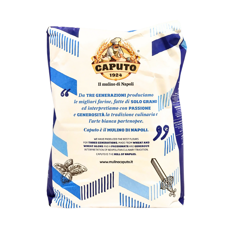 Farine Caputo 00 - Farine Italienne de Blé Tendre Typique pour Pizzeria, 5kg, Sac de Meunerie Napolitaine, Idéale pour Pizza
