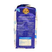 Farine caputo 00 italienne de blé tendre 5kg, emballage bleu et blanc, moulin de Naples, idéale pour pizza authentique.