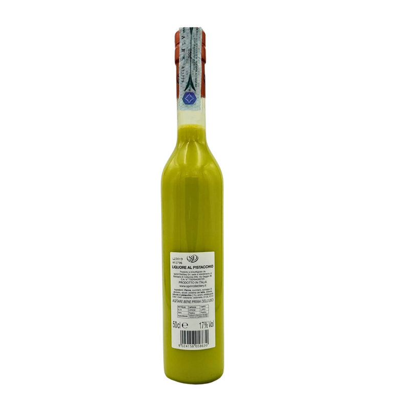 Bouteille de 50cl de liqueur de pistache Sprint Distillery, offrant une expérience sensorielle riche et douce.