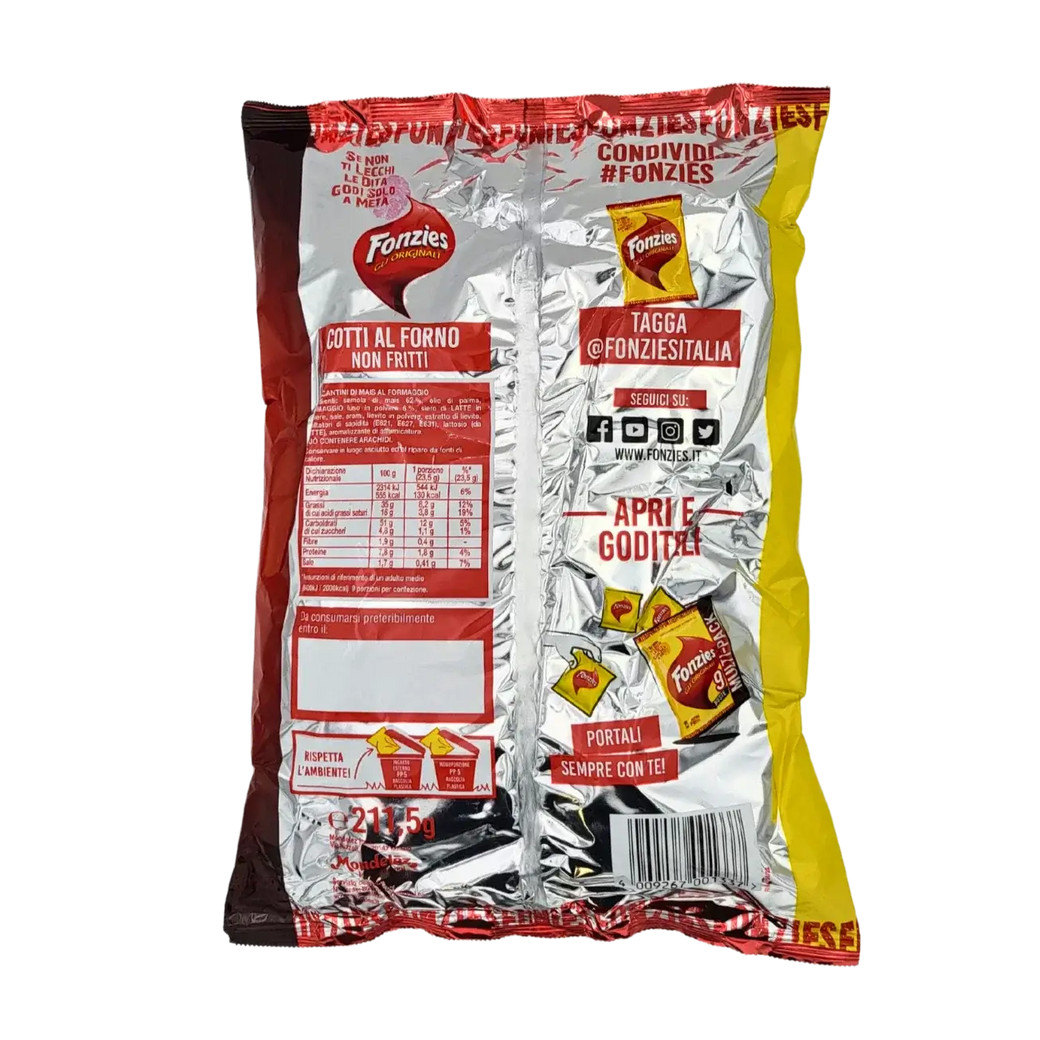 Fonzies Multipack Fonzies im Detail – Rückseite der Packung 211,5g