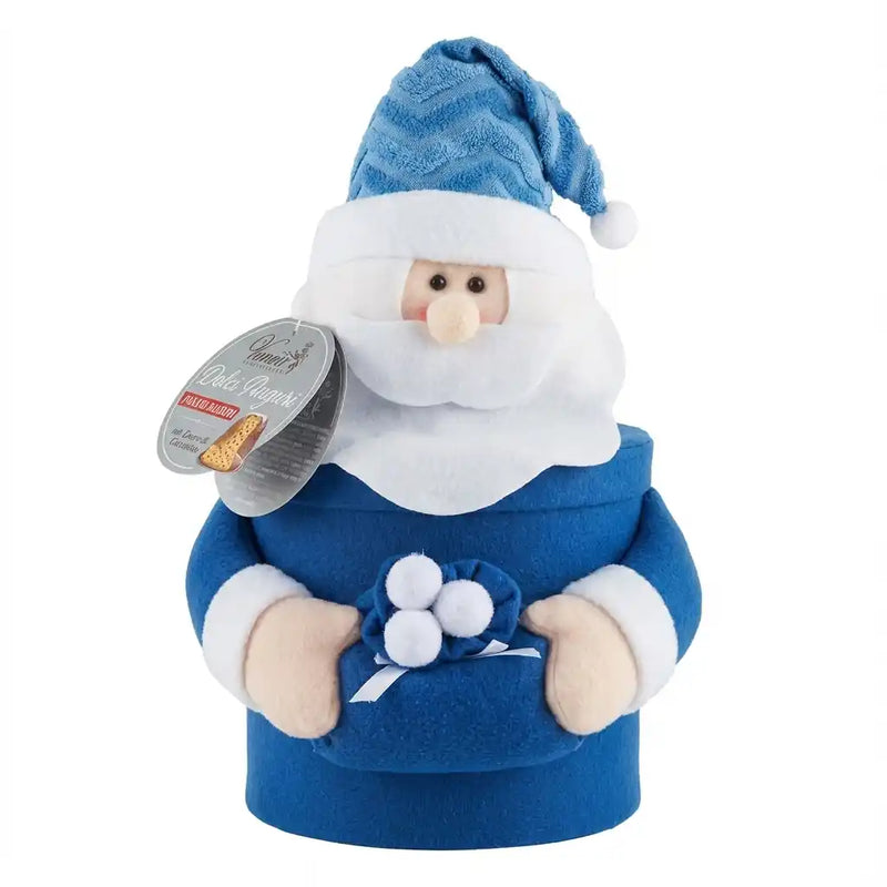 Pandoro Vanoir Dolci Auguri 750g présenté dans une peluche de Noël bleue