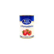 Boîte de tomates cerises Il Pomodorino 400g, saveur méditerranéenne, produit en Italie, par Sole e Napule.