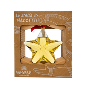 Grappa vieillie Mazzetti d'Altavilla en bouteille étoile de Noël 20cl élégante avec ruban rouge, cadeau festif du Piémont.