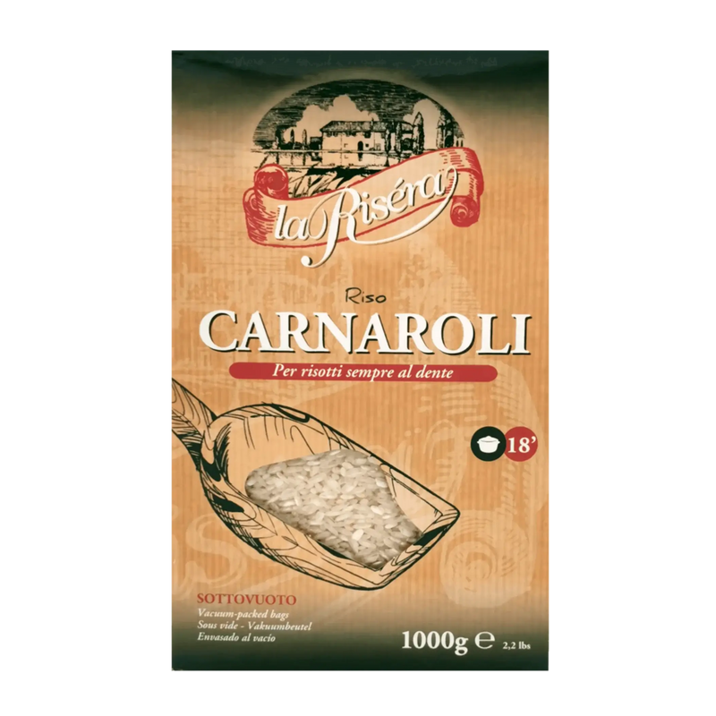 Riso Carnaroli La Risera - 1kg - Per risotti sempre al dente.