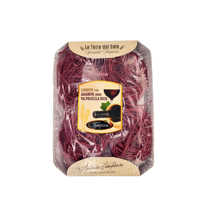 Pâtes Linguine au Vin Rouge Amarone della Valpolicella DOCG Pastificio Temporin 250g 