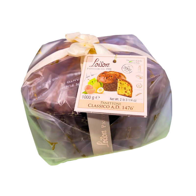 Panettone Classique Loison A.D. 1476 - Italian traditional recipe, wrapped with label, 1kg package