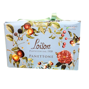 Boîte cadeau du panettone marrons glacés Loison 1 kg, délicieuse spécialité italienne des fêtes, symbole de gourmandise et de tradition.