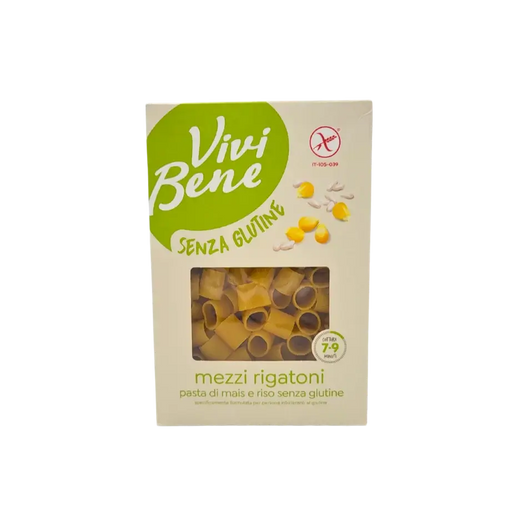 Boîte de mezzi rigatoni sans gluten Vivi Bene – pâte de maïs et riz – 400 g